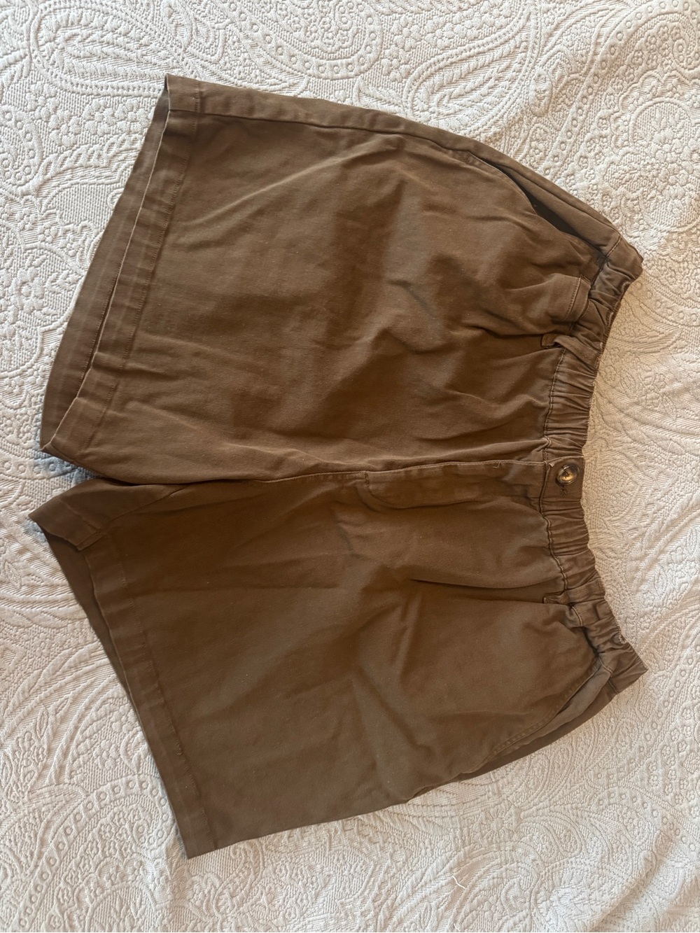 Men’s Cove Casual Elastic-Waist Shorts in Brown size 38